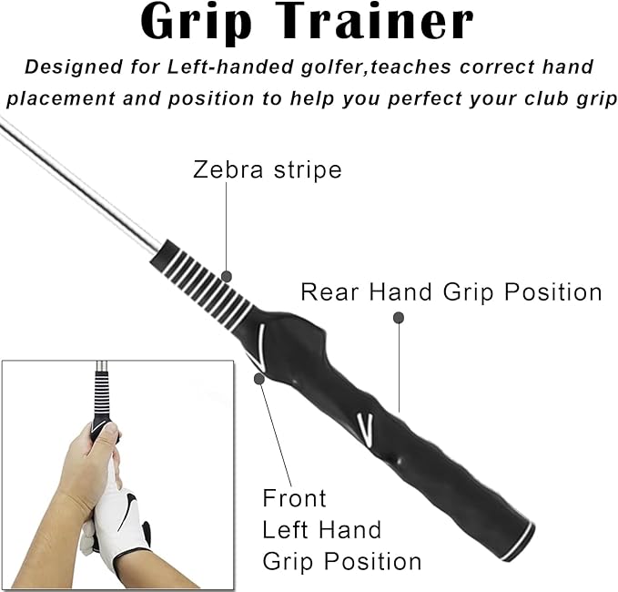Golf Grip Swing Training Aid - Retractable Click Club Trainer Indoor Practice Warm Up Stick Flexible Telescopic Short Club Tempo Sound Release Trainer Devices