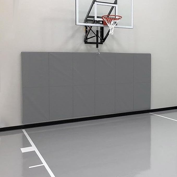 PROGOAL Gym Wall Paddings Basketball Court Wall Protection Pad - 2”Thick Foam Wall Mat Durable Protector for Wall-Mounted Basketball Hoops Garage Taekwondo（60" Lx20 W）