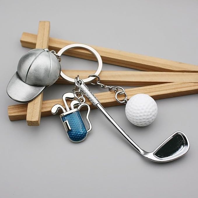 Golf Keychain,Funny Keychain Golfs Ball Backpack Charms,Sports Golf Gifts for Women Men Key Chain