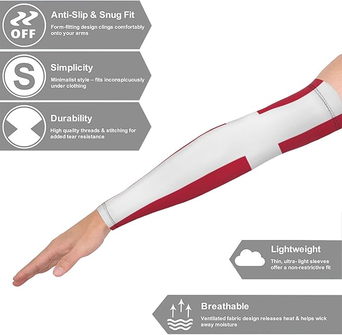 Flag Arm Sleeves Filipino Flag Compression Arm Sleeves for Men Women Tattoo Cover Up Cooling Arm Sleeve 1 Pair