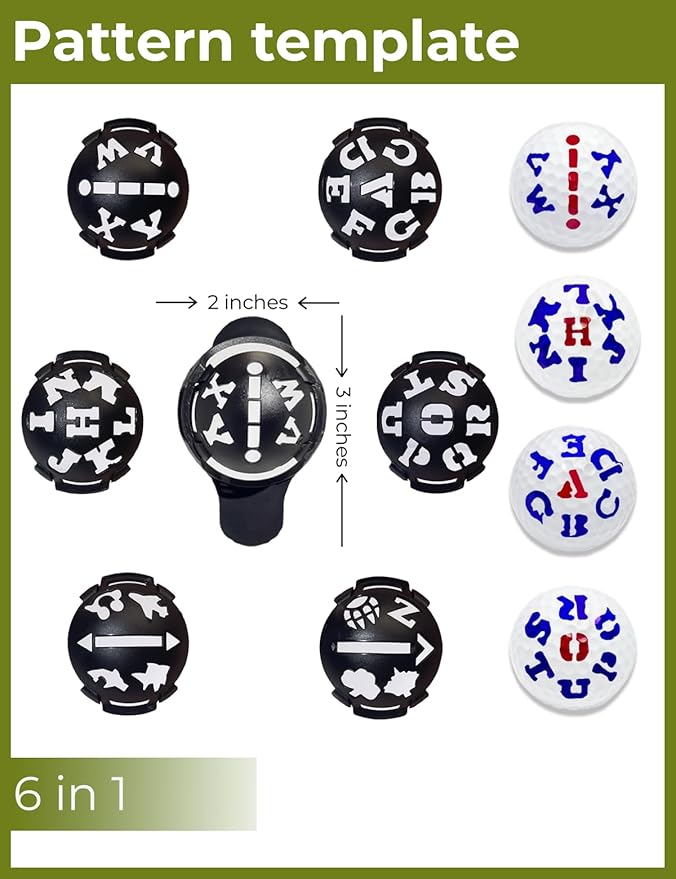 Golf Ball line Marker Tool and Divot Tool Kit- Golf Ball Marker Stencil,Golf Ball Alignment Marking Tool,Golf Present,Golf Starter kit,hat Clip,Golf Bag Accessories,Golf Ball Stamps Substitute