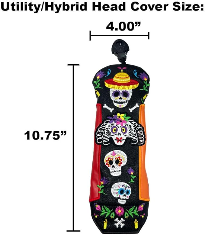 Giggle Golf Utility/Hybrid Head Cover, Colorful Club Covers for Men & Women
