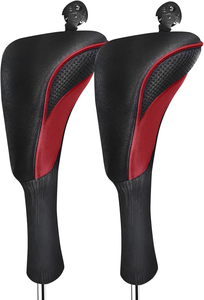 FINGER TEN Golf Club Head Covers for Hybrids Long Headcover Interchangeable Accessories for Ultimate Club Protection