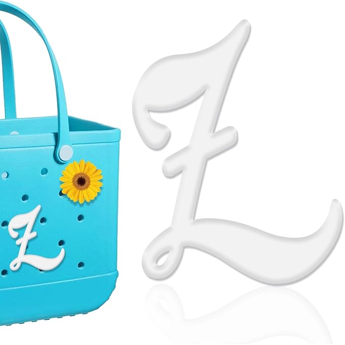 Mity rain Letter Charms for Bogg Bag，Alphabet Lettering Accessories Charms Compatible with Bogg Bag Original All Models, Insert Decorative Letter for Handbag Beach Tote Bag Z