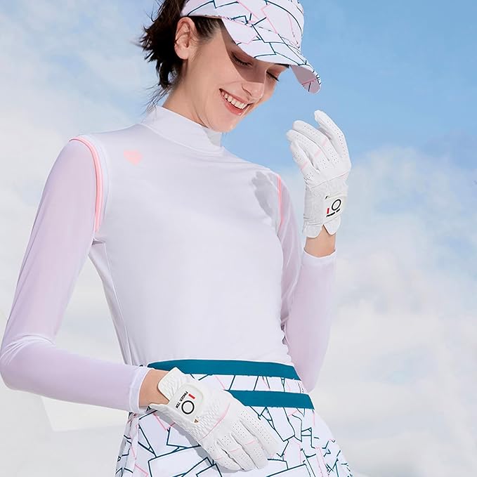 FINGER TEN Golf Gloves Womens Ladies 1 Pack Glove Left Hand for Right Handed Golfer, Wet Hot Cool Rain Grip Weathersof All Weather, Fit Small Medium Large XL