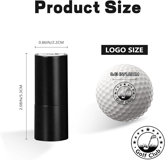 Golf Ball Stamp, Personalized Golf Ball Stamp with Metal Storage Case, Golf Ball Stamp Markers,Reusable Waterproof Golf Ball Marking Gift for Men Golfer & Dad Husband, Golf Balls Stamp