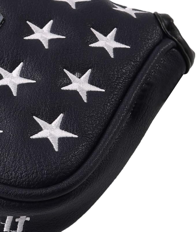 Craftsman Golf Blue Strips Stars Mallet Mid-Mallet Blade Putter Head Cover Headcover Magnetic Closure Alignment Stick Case Holder