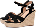 VICKI·VICKI Wedges for Women Platform Sandals Wedge Heels for Sandals Comfortable Summer Espadrille Shoes Ankle Strap&Open Toe