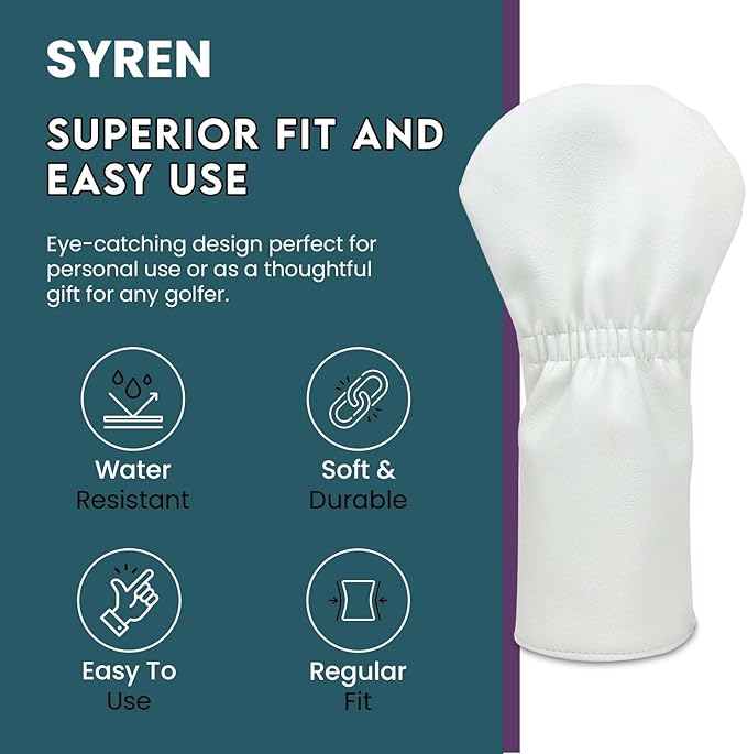 Syren Tropics Club Head Cover - Premium Golf Club Protector - Headcover for Odyssey | Essential Golf Accessories for Men with Premium Club Protection | Funny Golf Accessories for Men (for-Driver)