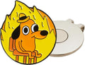 Play and Repeat This is Fine Meme Golf Ball Marker with Magnetic Hat Clip - Funny Golf Gift for Men, Kids - Golf Accessories and Gifts