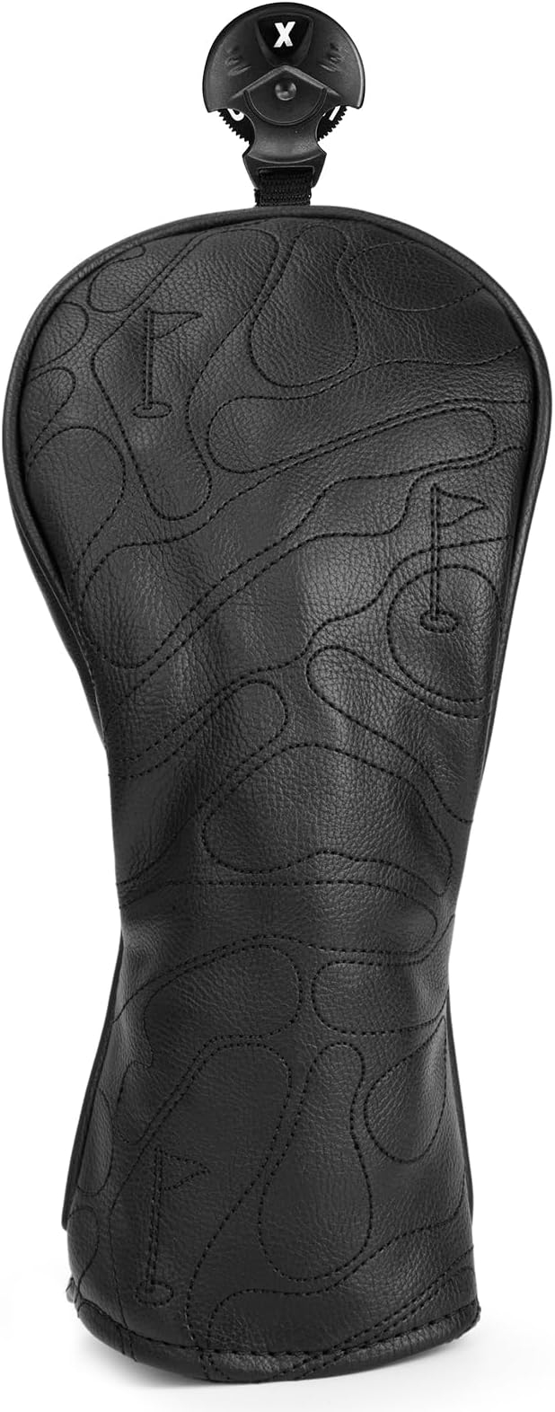 Golf Club Head Covers 3 Wood Headcover Set Premium Leather for Woods, Driver Fairway(FW) Wood Hybrid(UT) with Number Tags 4pcs & 1pcs