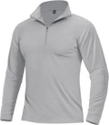 Boladeci Men's Quarter Zip Pullover Premium Fleece Lined Long Sleeve Golf Shirts Warm Hiking Shirts Lightweight Sweatshirts