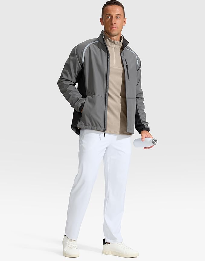 Pudolla Men's Quarter Zip Pullover with 2 Pockets Fleece Warm Soft Golf Sweatshirts for Athletic Workout Running