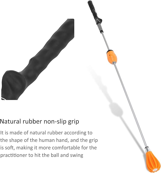 Drfeify Golf Swing Trainer, Golf Swing Practicing Stick with Adjustable Force Design, Golfer Correction Training Rod Tool Equipment