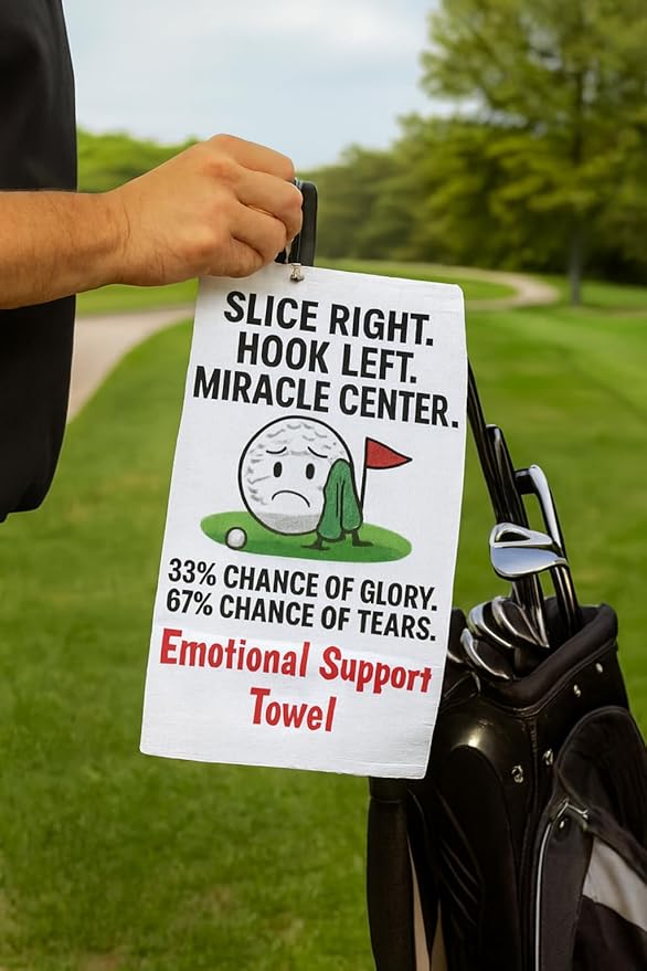 Funny Golf Towel, Unique Golfing Accessories, Sports Enthusiast, Golfer's Towels