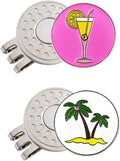 Golf Ball Markers with Hat Clips Value Sets for Men Women Golfer, Removable Attaches Easily to Golf Cap Premium Gifts