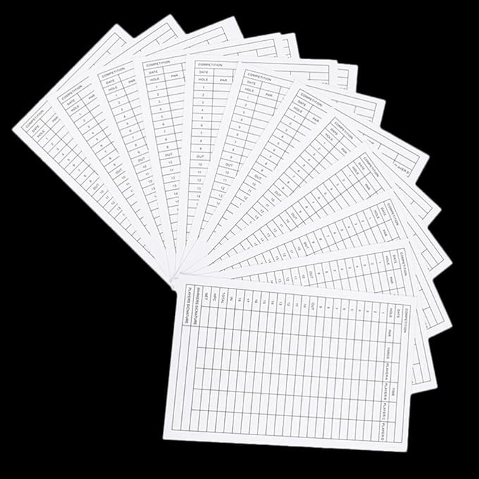 BESPORTBLE 40pcs Scorekeeper Accessory Pocket Score Scorecard Coated Outdoor Scorecards Competition Keeper, Notebook and Card Stats Paper Club Accessories Notebook, Golfs Disc Scorebook