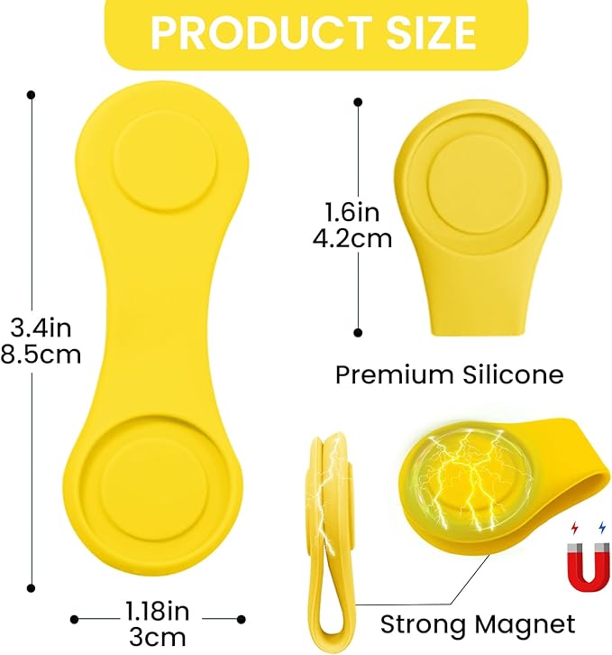 FINGER TEN Golf Ball Marker Hat Clip Magnetic Value 3 4 6 Pack Set Silicone Durable Removable Attaches Easily to Hats Caps Belt