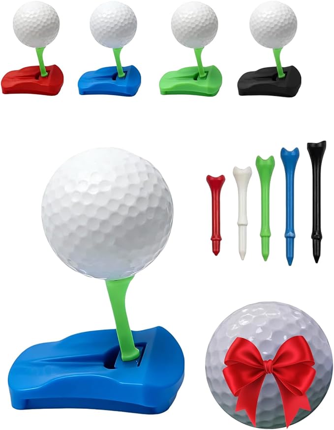 Hinged Turf Base V3 - Golf Turf Tee for Artificial Turf-Includes Pre-Cut Tee Variety Packs, with Five Replacement Ball Nails, 10-Second Quick Ball Setup, Complete Tee System for Every Club
