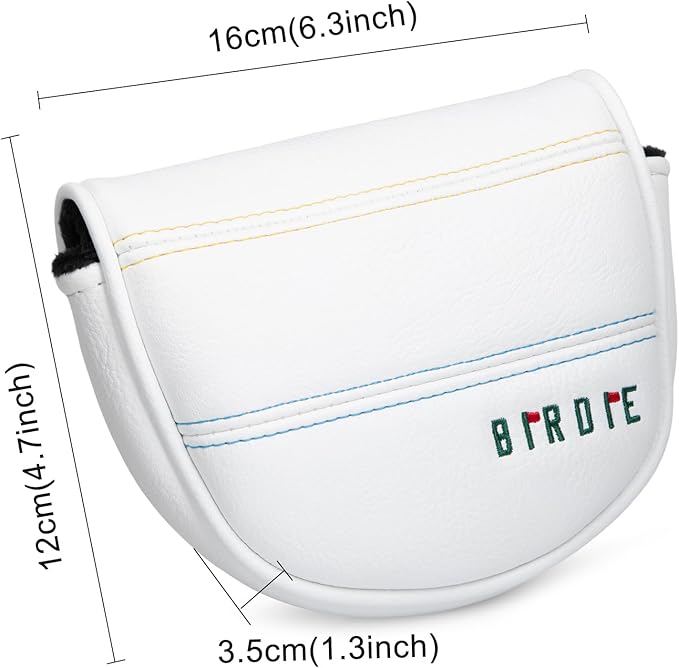 Golf Headcovers Elegant Embroidery Premium Leather Birdie Golf Driver Cover Fairway Hybrid Cover Blade Putter Cover Golf Mallet Putter Cover for OZ1 MEZZ 1 MEZZ1 MAX Putter