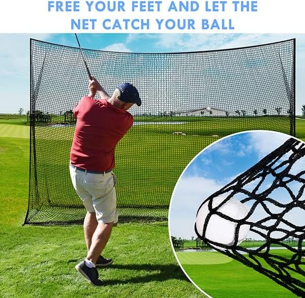 Golf Net,10Ft,15Ft,20Ft,25Ft, 30Ft, 40Ft Golf Practice Net,Sports Practice Barrier Net, Heavy Duty Ball Netting Golf Hitting Net, DIY Ball Net,Baseball Net Hockey Net and Chipping Net