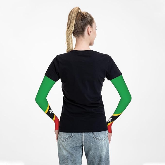 Cute Flag Arm Sleeves Cooling Sun Protection Sports Flag Sleeves for Men Women