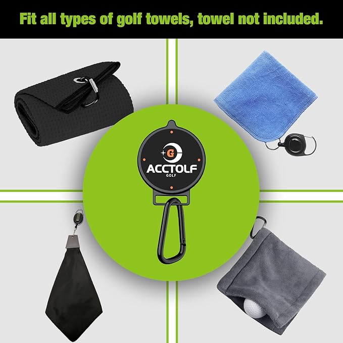 2Pack Magnetic Golf Towel Clip, Magnetic Clip for Golf Towel, Golf Magnetic Clip for Golf Cart, Clubs or Golf Hub, Removable Industrial Magnetic Accessories