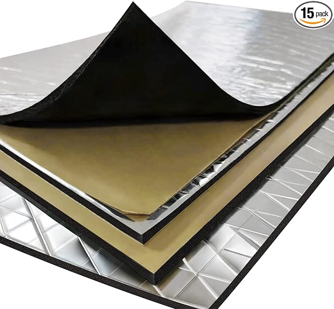 Car Sound Deadening Foam Mat - KOIKEY 394 mil 16.3 sqft Auto Soundproofing Material, Audio Deadener and Heat Insulation for Truck, Vehicle
