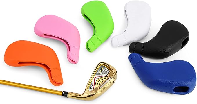 PGM Golf Club Covers, 10pcs Protective Washable Golf Iron Head Covers Set with Number Opening, Easy On and Off, Fits Right Handed Brands