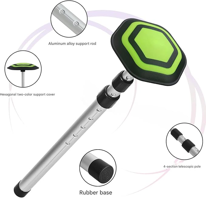 Light Weight Adjustable Golf Bag Stand Telescoping 4 Section Aluminum ABS Bag Holder Stabilizers Anti Slip Base Terrain