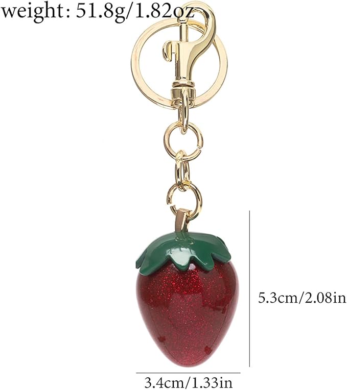 Fruit Bag Charm Purse Charms Keychain Strawberry Cherry Accessories Keychain For Women Birthday Valentine Day Gifts