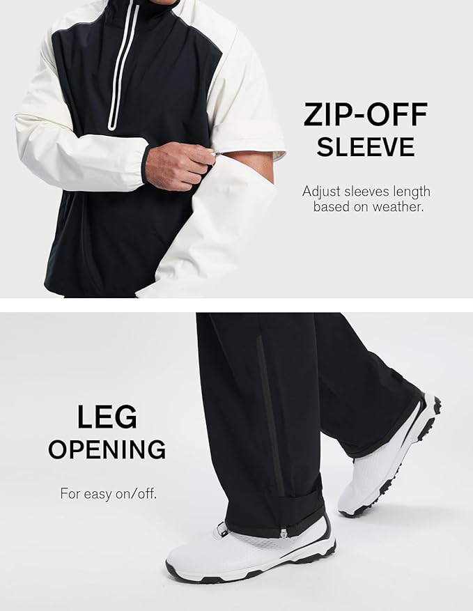 fit space Waterproof Golf Rain Suits for Men Performance Rain Jackets and Pants for All Sports