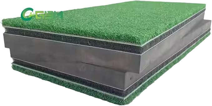 LuxeLie™ Golf Swing Mat – 12x28 Hitting Strip with 45mm EVA Base – Durable Turf for Indoor Practice, Backyard Training & Home Simulators