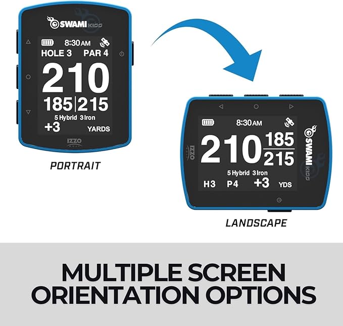 Swami KISS 2.0 Handheld Golf GPS Ragnefinder with Integrated Magnets - Blue
