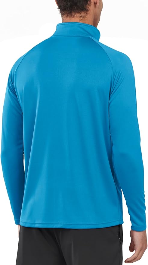 NORTHYARD Quarter Zip Pullover Men Running Shirt Long Sleeve Moisture Wicking Quick Dry Athletic Workout Shirts
