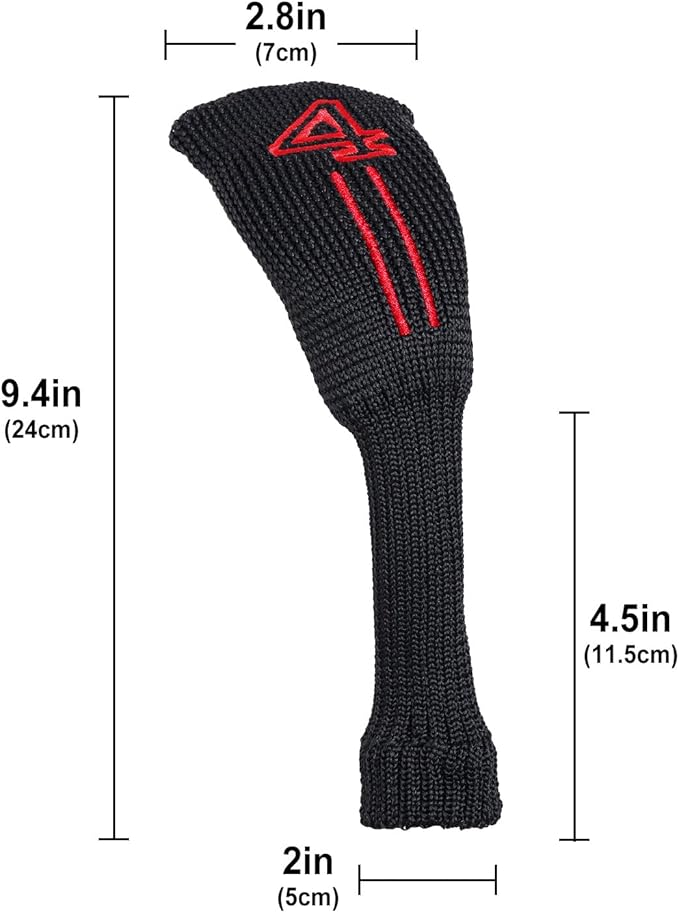 mytag 8PCS Golf Hybrid Iron Covers Set, Knit Hybrid Head Covers, Fits Cobra T Rail, Cleveland Launcher, Wilson Launch Pad, Tour Edge Hot Launch - Customizable