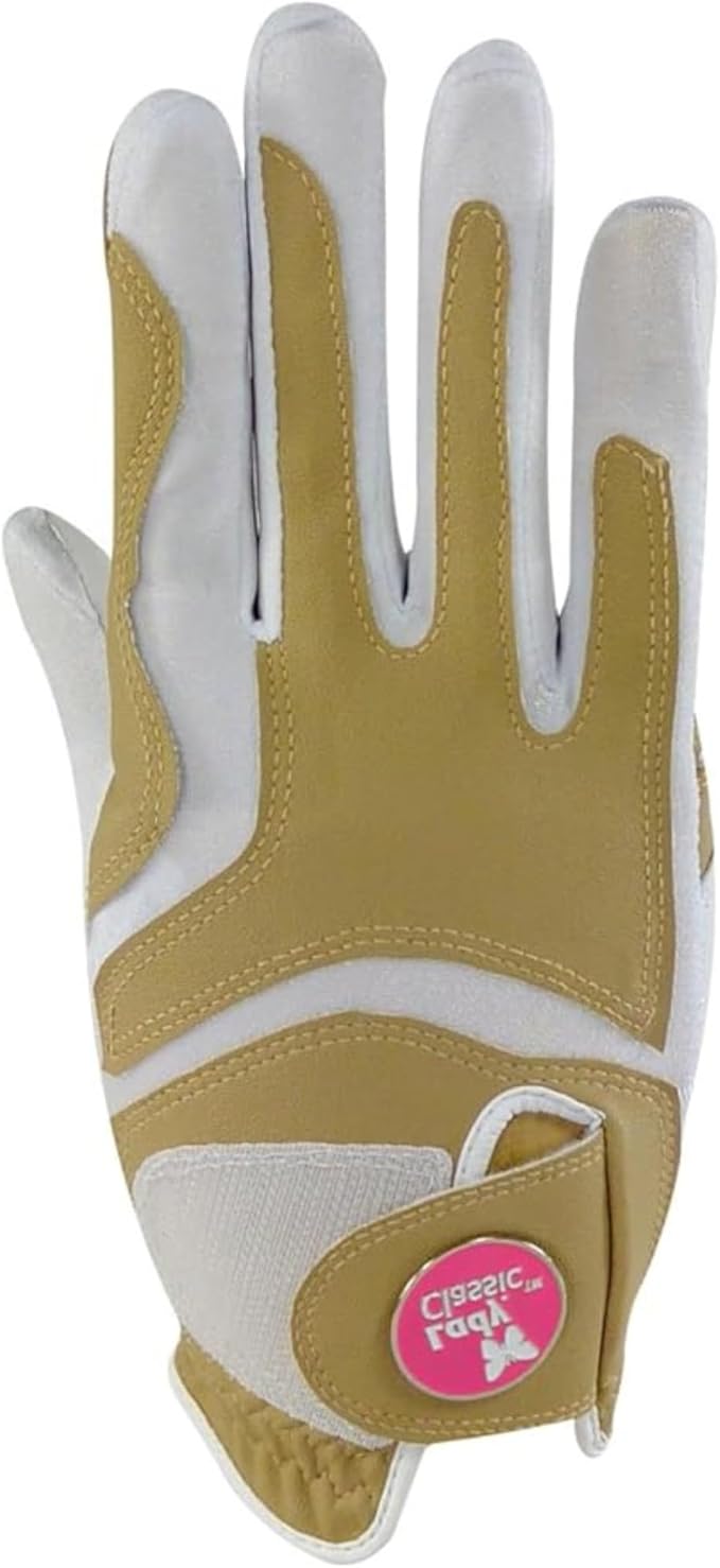 Women's Soft Flex Golf Gloves with Magnetic Ball Marker with Removable Golf Ball Marker- Right Hand