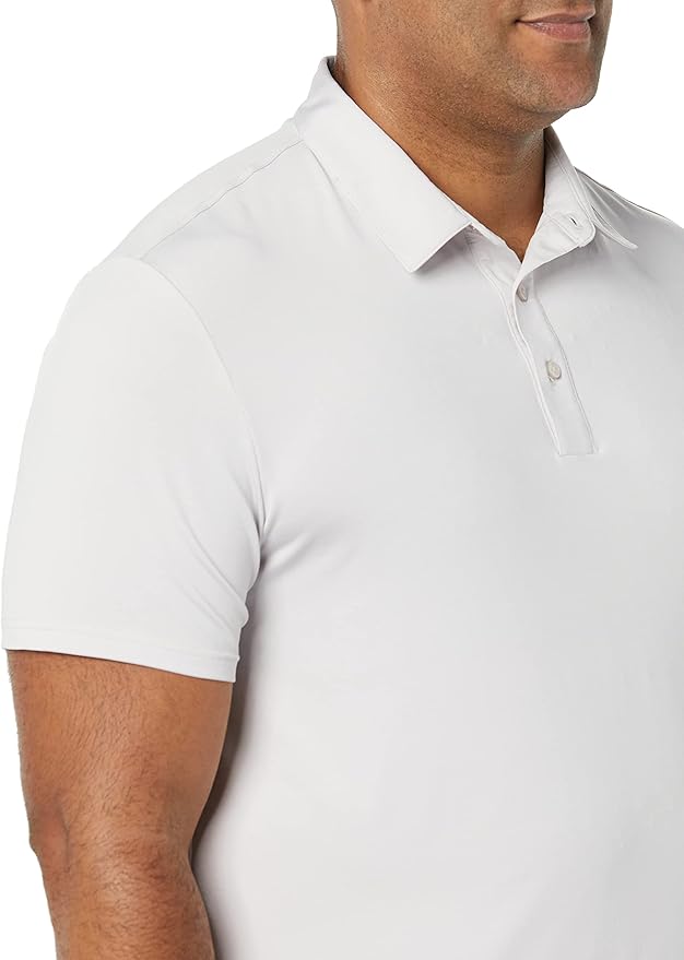 Amazon Essentials mens Slim-Fit Quick Dry Tech Stretch Lightweight Golf Polo Shirt