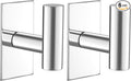 VAEHOLD Wall Towel Hooks, Heavy Duty Sticky Holder Waterproof Towel Hooks for Hanging Coat, Clothes, Closet Hook Wall Mount for Kitchen (Chrome, 2 Pack)
