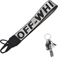 Fashionable Car keychain, Fabric Wrist Strap With Key Ring, Can Be Used To Hang Car key chain, Wallets, Jeans Decorations, Key Chain Accessories(White)