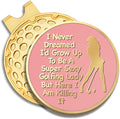Pink Golfer Ball Marker with Magnetic Hat Clip, Funny Golf Accessories Gifts for Men Women, Novelty Birthday Gifts for Men Women Golfer Fan