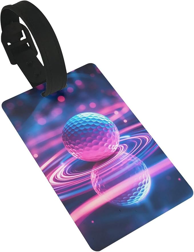 Neon Golf Luggage Tag Suitcase Identify Labels Personalized Travel Bag Tag 2.5X4.1Inch