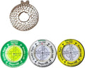 NoBogeys Magnetic Golf Hat Clip with Ball Marker - 3 Pack Durable Green Reader with Clip - Strong Magnet for Hats, Visors & Bags – Precision Putting Aid for Improved Accuracy
