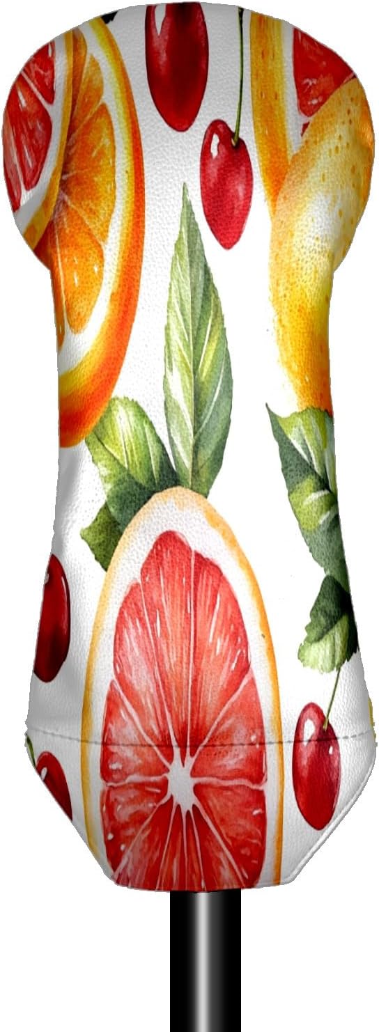 Funny Butterfly Colorful Golf Head Covers for Driver, Fairway, Hybrid & 3 Wood Premium PU Leather with Soft Velvet Lining Waterproof & Scratch-Resistant Unique Golf Gift for Men & Women
