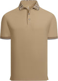 Alex Vando Mens Golf Shirts Moisture Wicking Quick-Dry Short Sleeve Fashion Designed Polo Shirts for Men