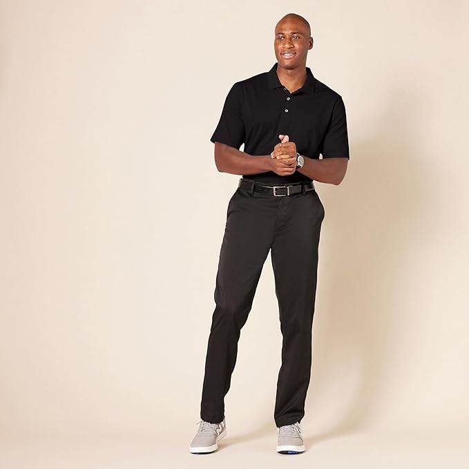 Amazon Essentials Mens Golf Polo Shirt, Moisture-Wicking Quick Dry, Short Sleeve