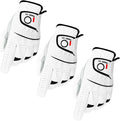 FINGER TEN Golf Gloves Men Right Left Handed Golfer Men’s Golf Glove Left Right Hand Value 3/6 Pack, All Weather Leather Grip Small Medium ML Large XL Size