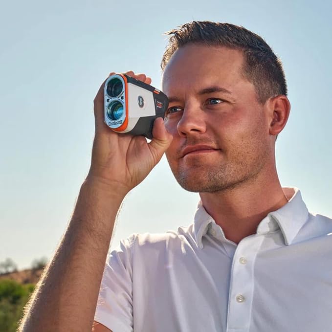 Bushnell Golf Tour V6 Shift Laser Rangefinder with Vice Balls | Slope Compensation, PinSeeker, Magnetic Mount, 1300 YD Range, 6X Magnification | Signature Series Golf Towel
