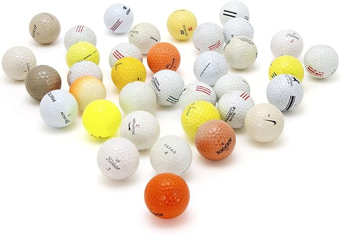 Recycled Hit-Away Used Golf Balls - Cheap Bulk Golfballs Perfect for Practice & Range Hitting - Mix Comes in a Mesh Ball Carrying Bag