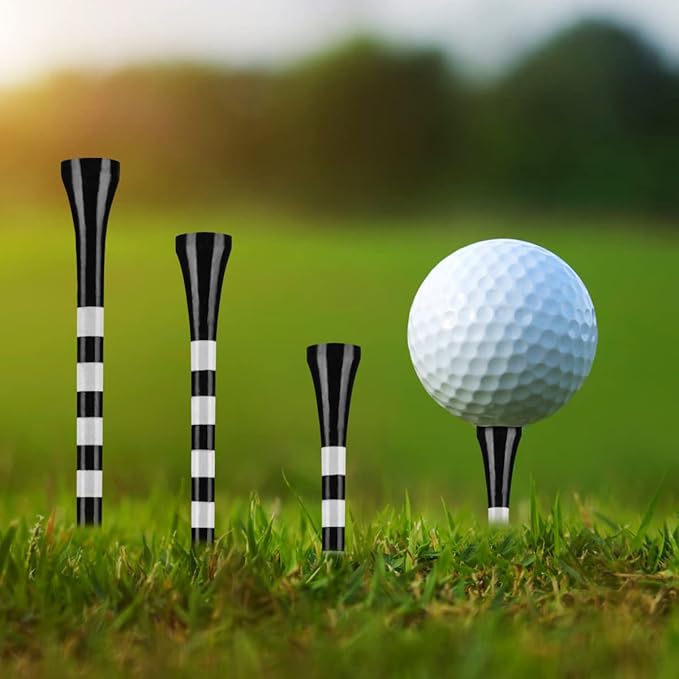 MAZEL Natural Wood/Bamboo Golf Tees 2 3/4 Inch & 3 1/4 Inch,Pack 50 or 120,Reduce Friction & Side Spin,More Stable Golf Tees